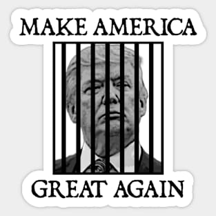 Trump Behind Bars Sticker